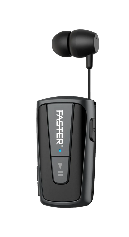 FASTER R12 Pro Retractable Bluetooth Headset Clip-on Earbuds