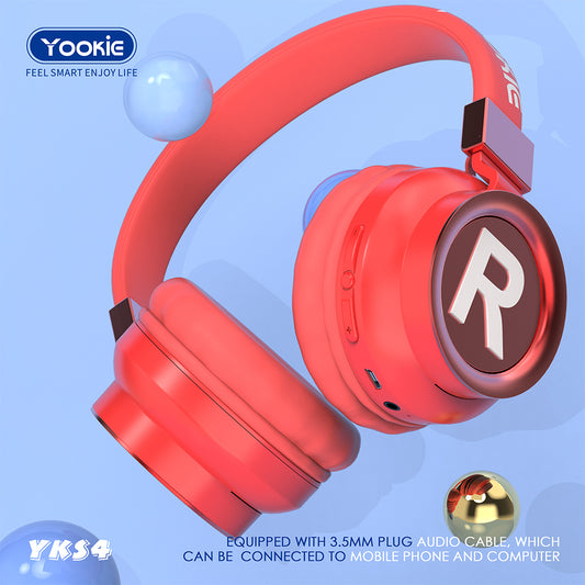 YOOKIE-YKS4 BT 5.0 Over Ear Headphones, Studio Headphones Wired and Wireless Headphones for PC Tablet Home Office