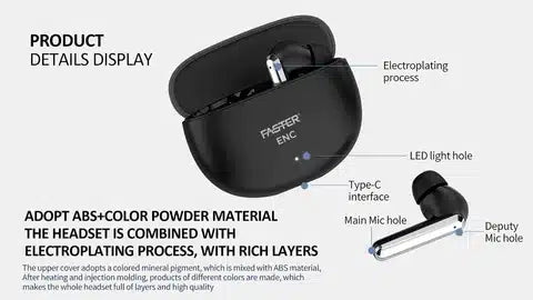 FASTER E22 TWS In-Ear True Wireless Noise Reduction Earbuds