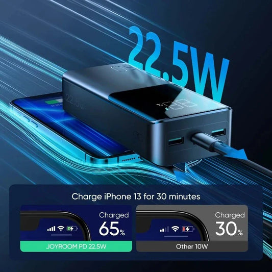 Joyroom JR-QP193 30000mah 22.5W Fast Charging Powerbank With LCD Display