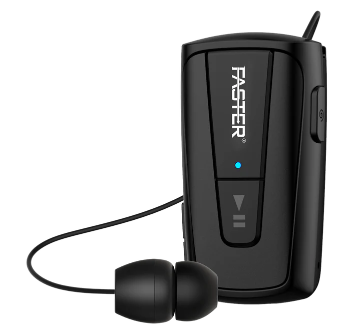 FASTER R12 Pro Retractable Bluetooth Headset Clip-on Earbuds