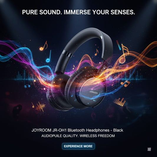 Joyroom JR-OH1 Bluetooth Headphones - Black