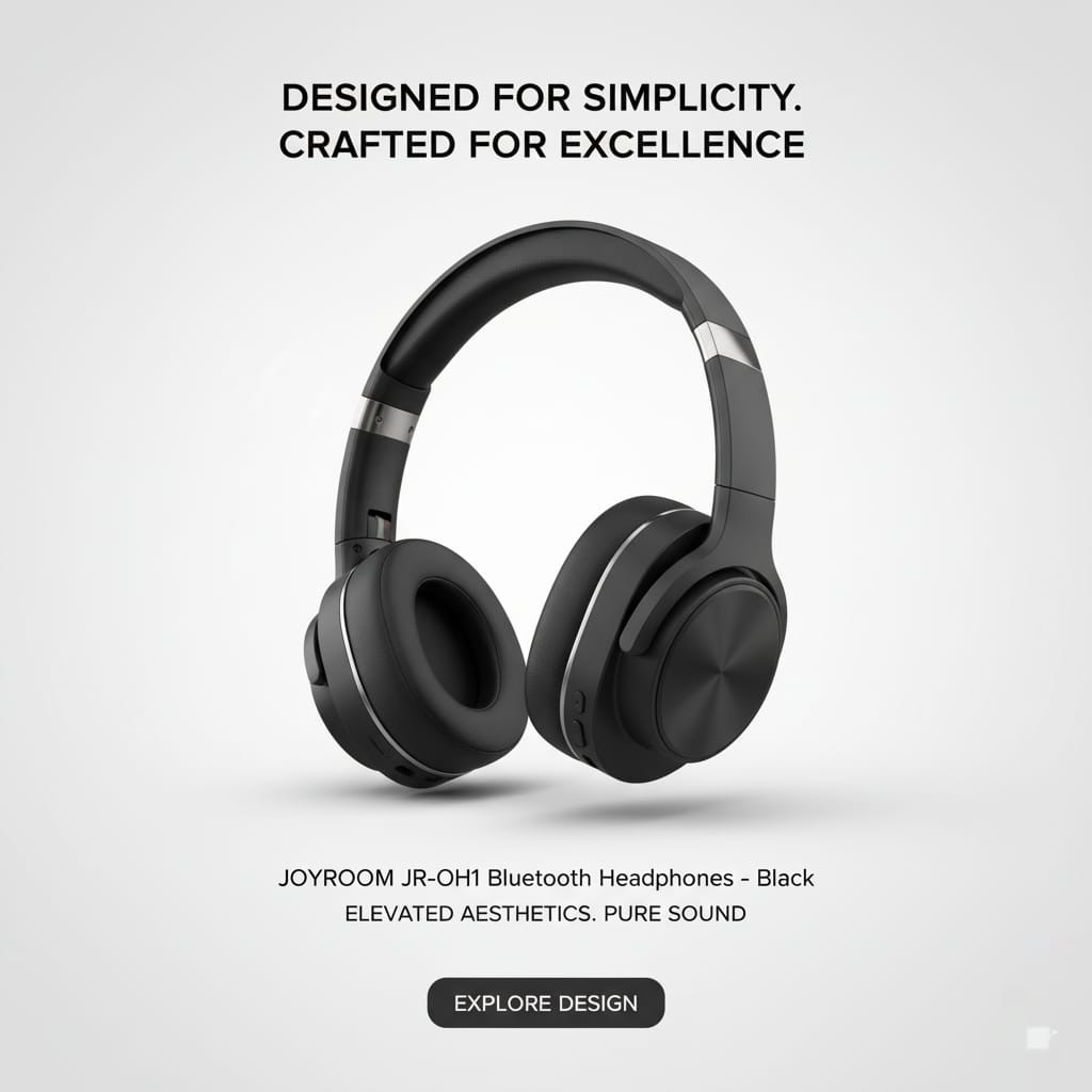 Joyroom JR-OH1 Bluetooth Headphones - Black