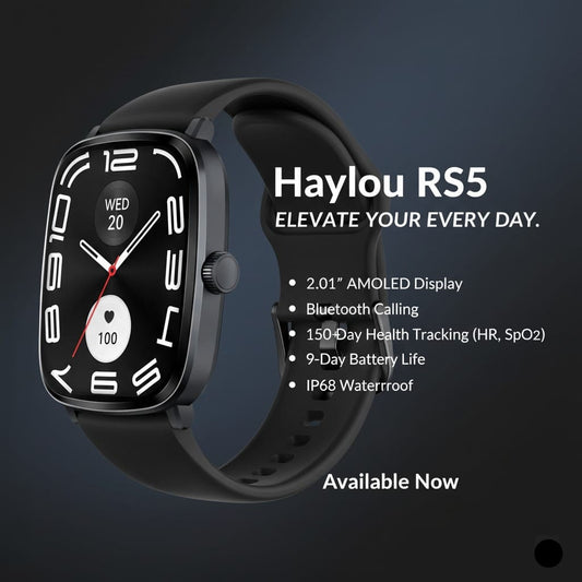 Haylou RS5 Smart Watch with Bluetooth Calling & 2.01 Amoled Display