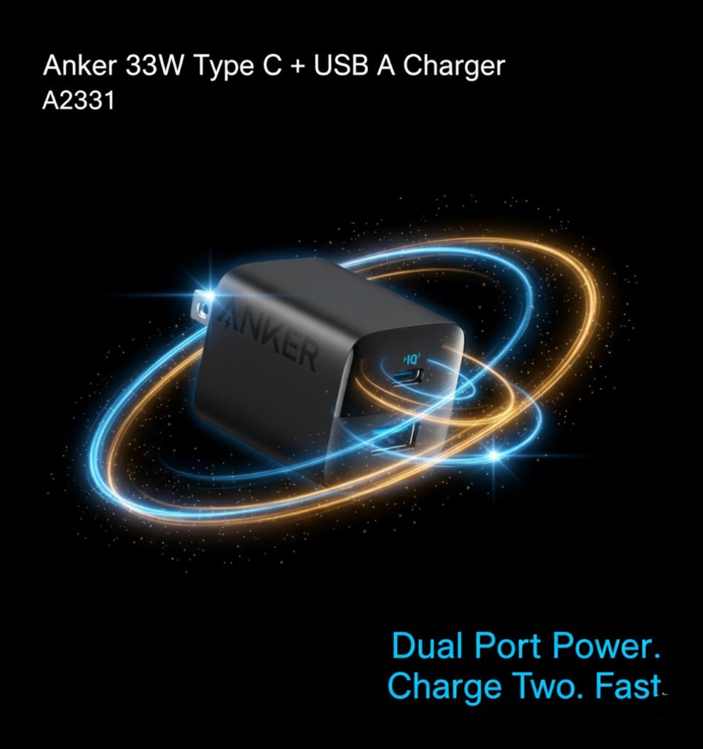 Anker 33W Type C + USB A Charger – A2331