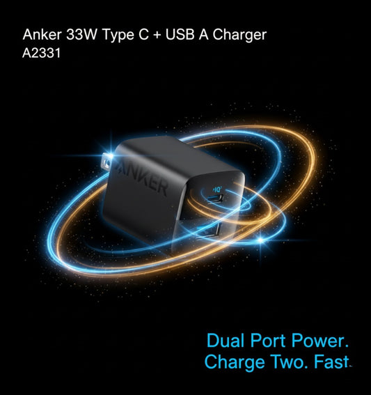 Anker 33W Type C + USB A Charger – A2331